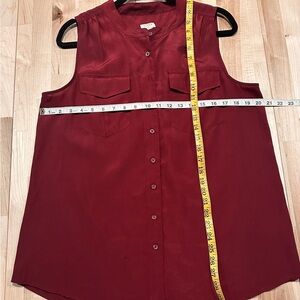 J. Crew Factory Sleeveless Red Blouse
